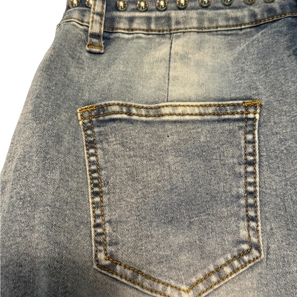 Studded Denim Skirt - Picture 4 of 7